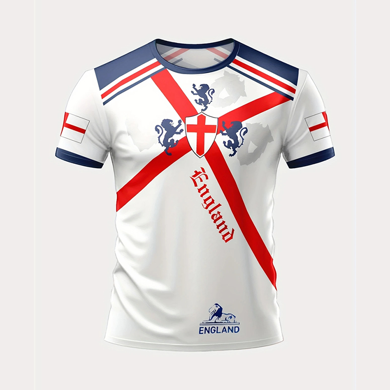 Badminton England - Summer England Flag Men Football T-shirt
