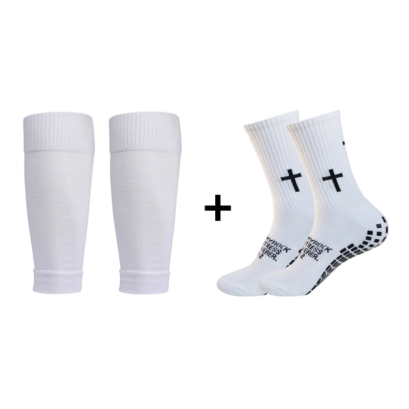 Knee Brace Badminton - 2 Pairs Set Non-slip Football Socks