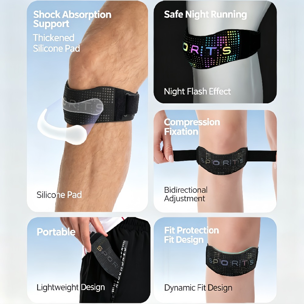 1/2Pcs Reflective Patellar Ten - огляд і ціна Knee Brace Badminton